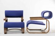 Jan Bocan, pair of easy chairs for the Czechslovakian Embassy in Stockholm, 1972